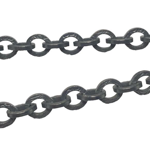 Ornate Pendant Princess Necklace Faux Turquoise Silver-tone Vintage - Picture 4 of 7